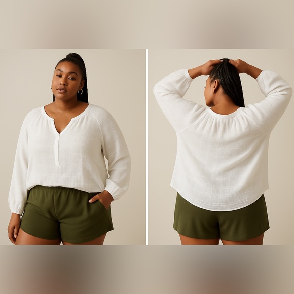 Sanctuary Tops - NEW 🌱 Sanctuary White Textured Blouse